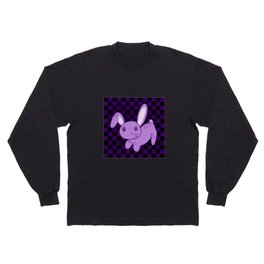 Purple Bunny (Checkered) Long Sleeve T-shirt