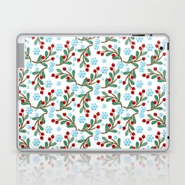 Christmas Pattern Retro Floral Snowflake Laptop Skin
