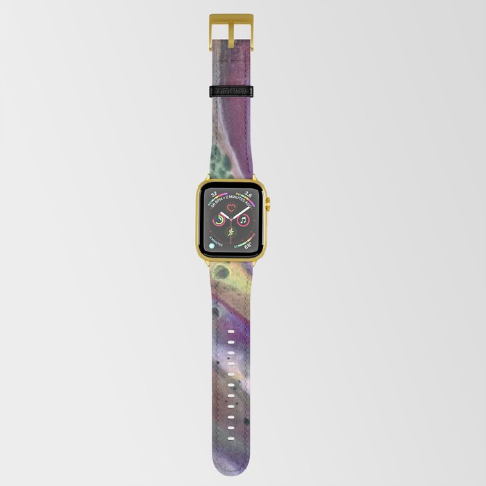 Aurora Borealis Acrylic Fluid Art Paint Pour Apple Watch Band