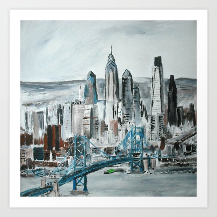 Philadelphia Pennsylvania Usa Fine Art Acrylic Painting Art
