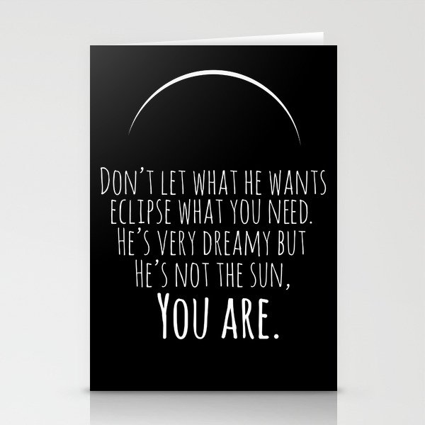 He's not the sun - Grey's Anatomy Stationery Cards