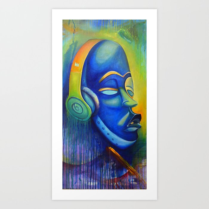 AfroBeatz Art Print | Painting, Acrylic, Abstract, Illustration, People