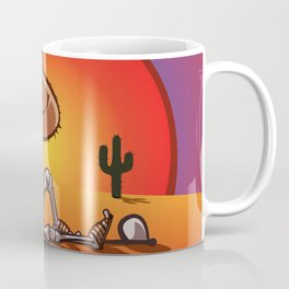 Cactus and skeleton at Sunset Coffee Mug