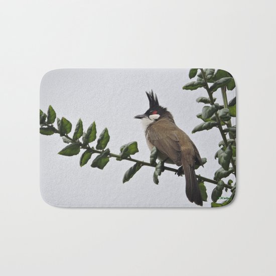 Red-Whiskered Bulbul Bath Mat