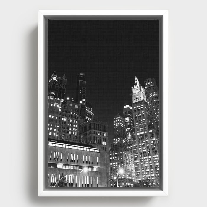 New York City | Night Photography Framed Canvas