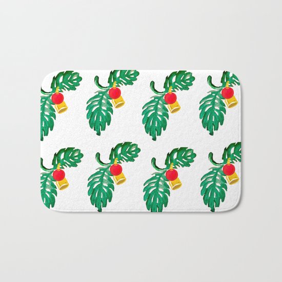 Holly Jolly Holiday Christmas Decor Bath Mat