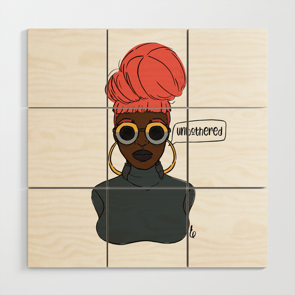 Unbothered Wood Wall Art by inkeddesignsshop