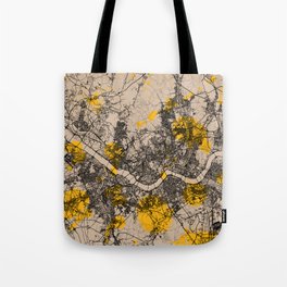Seoul, South Korea - Artistic Map Print Tote Bag