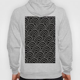 Abstract Scales (Gray on Black) Hoody