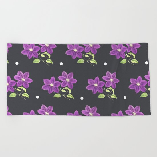FLOWERS PATTERN Beach Towel