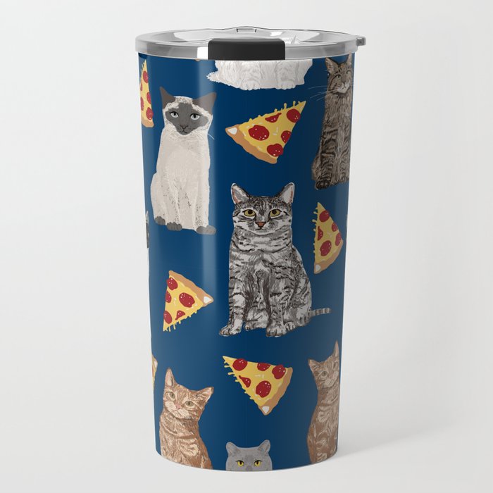 Cats pizza slices food cat lover pet gifts must have cat breeds Travel Mug