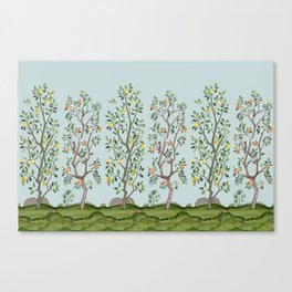 Chinoiserie Citrus Grove Mural Multicolor Canvas Print