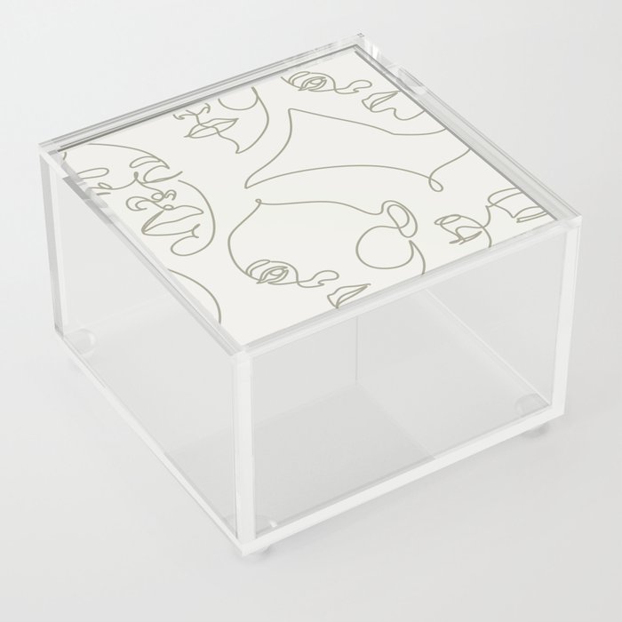 Face in lines Acrylic Box