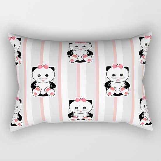 Little kittens. The pattern for children. Rectangular Pillow