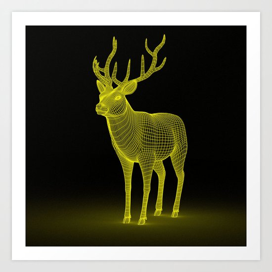 numeric deer 4 Art Print