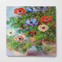Claude Monet , Stilll Life with Anemones Metal Print | Flowers, Masters, Masterpiece, Monetanemones, Frenchart, Monetstillllife, Master, Stillllife, Artmasters, Anemone 