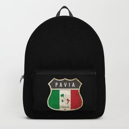 Pavia Italy coat of arms flags design Backpack