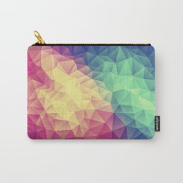 Abstract Polygon Multi Color Cubizm Painting (low poly lgbt) Carry-All Pouch | Acid, Graphic Design, Vector, Painting, Ink, Gay, Pride, Crystal, Rainbow, Pattern 
