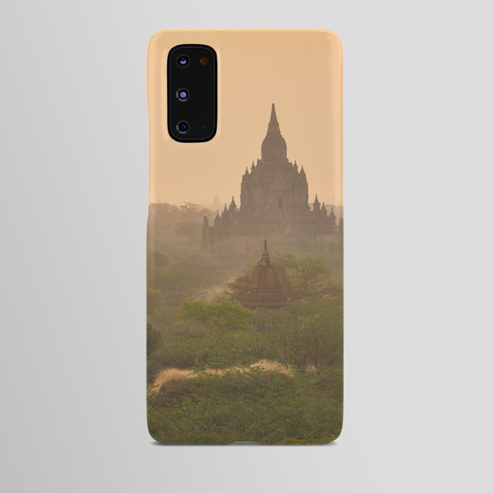 Bagan Temples with Orange Sunset Android Case