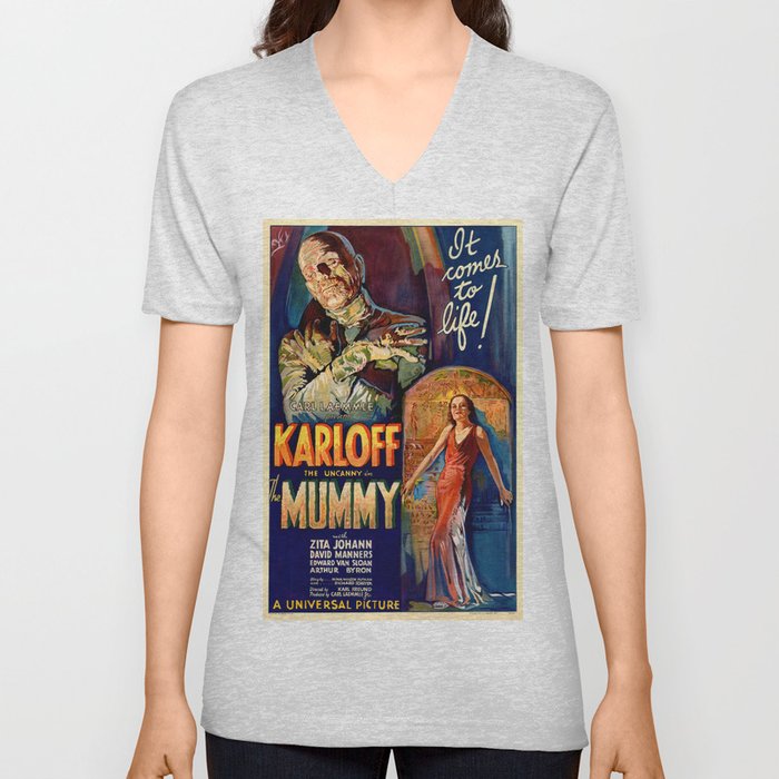 The Mummy 1932 Film Poster V Neck T Shirt