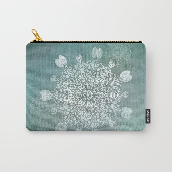 Turquoise Batik Mandala Float Carry-All Pouch