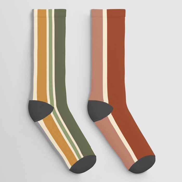 Retro 70S Stripes 3 Socks