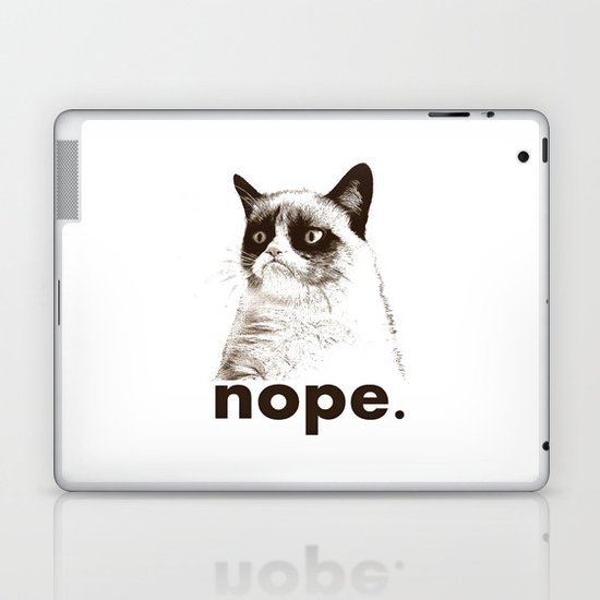 NOPE - Grumpy cat. Laptop & iPad Skin