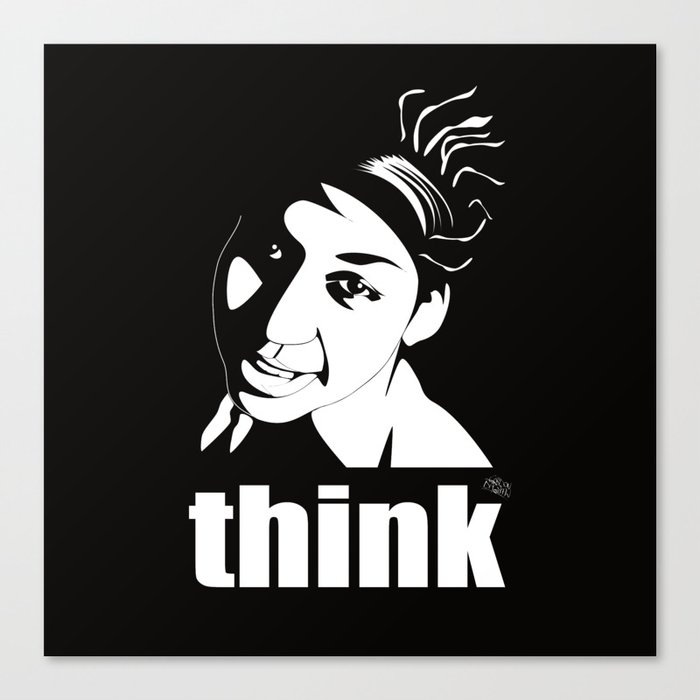 second word - think Canvas Print