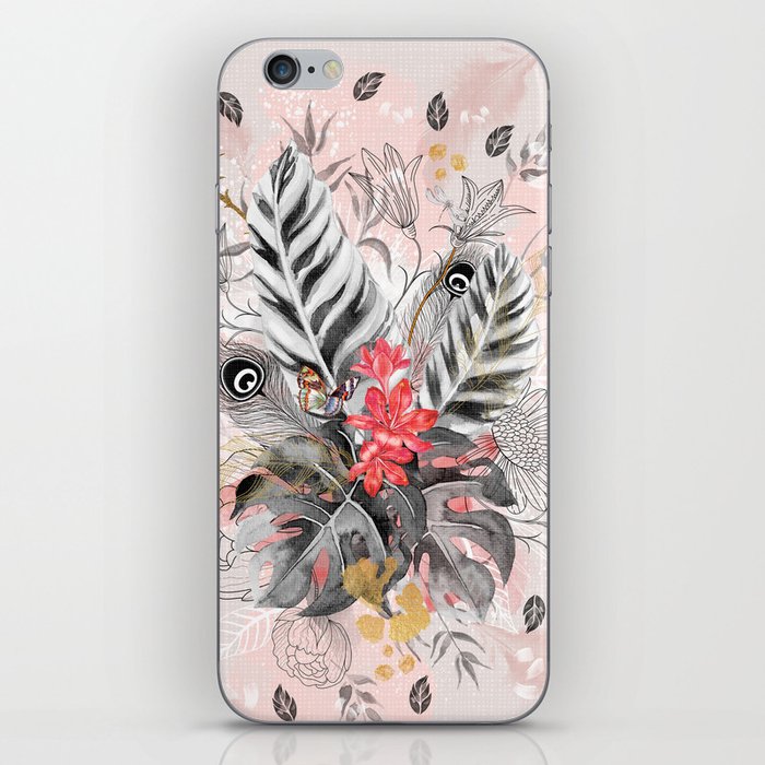 Abstract nature collage iPhone Skin
