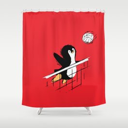 Flying Penguins Shower Curtain