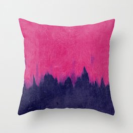 Pink and Purple Smear Throw Pillow