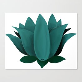 Green Lotus Canvas Print