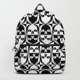 Black and white halloween skull pattern Backpack