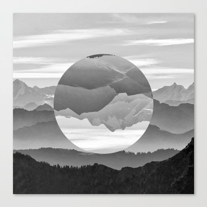 Geo Nature Mountains Canvas Print