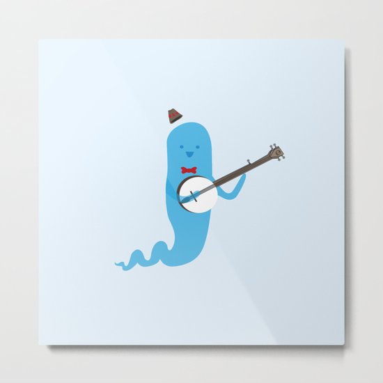 Ghost and Banjo Metal Print