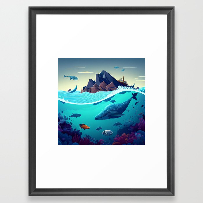 The Ocean Below Framed Art Print