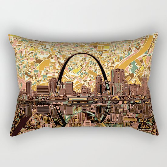 st louis city skyline Rectangular Pillow