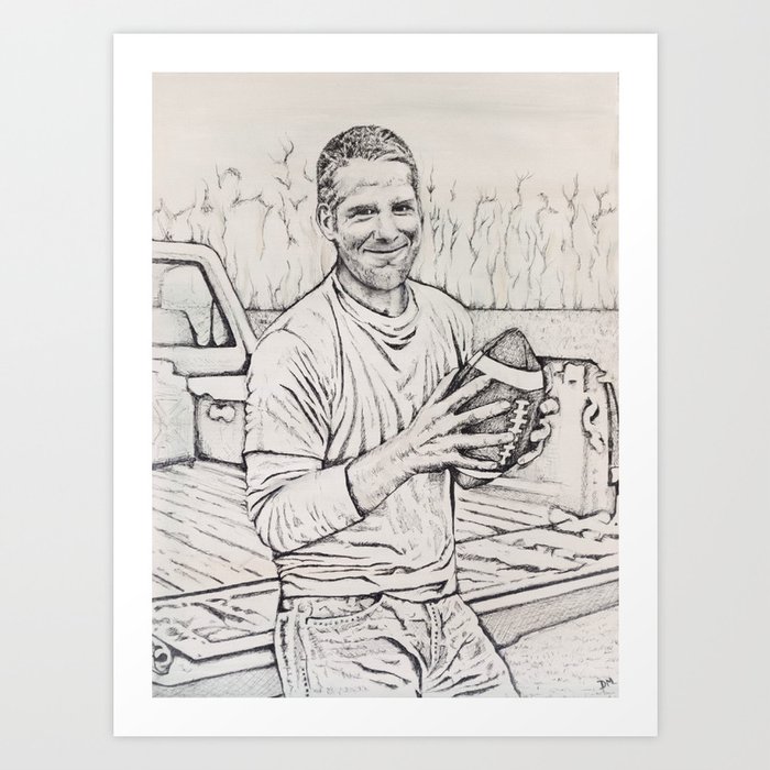 Brett Favre fine art print featuring Favre –