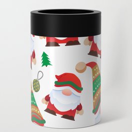gnome xmas doodle pattern Can Cooler