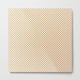 Butterscotch Polka Dots Metal Print