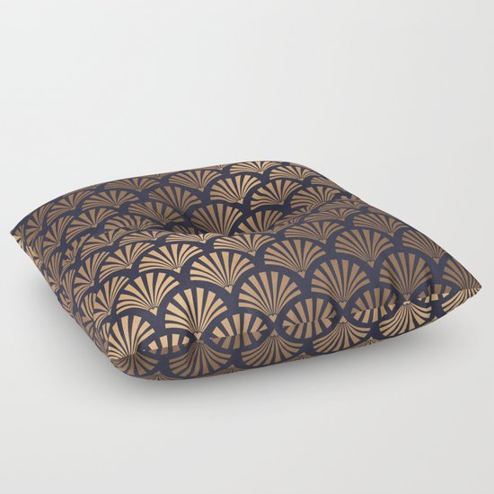 Art Deco Shell Pattern Floor Pillow