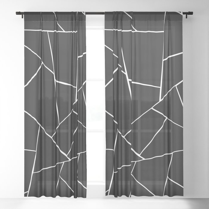 Black White Geometric Glam 2 Geo Decor Art Society6 Sheer