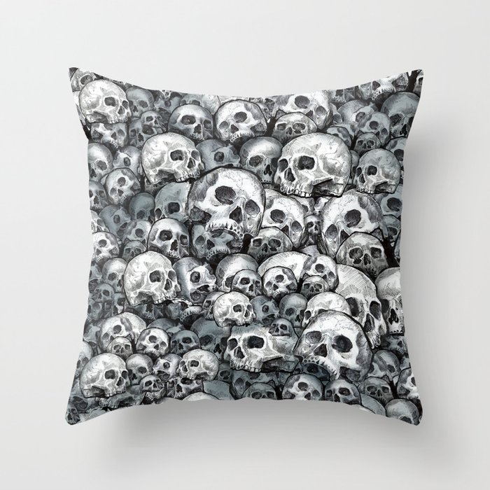 Skull Pattern Throw Pillow