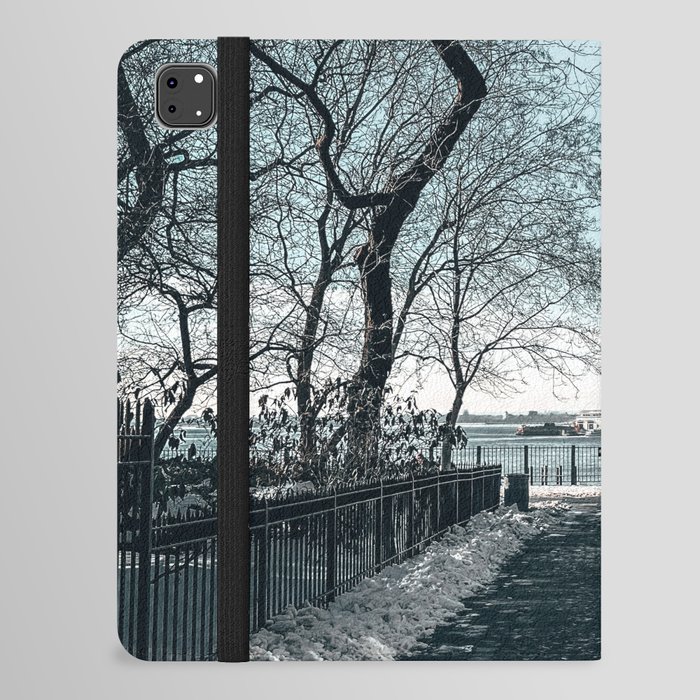 New York City Manhattan skyline during winter iPad Folio Case