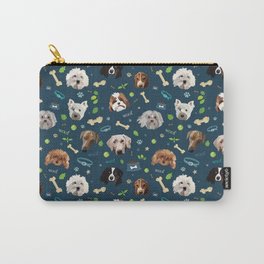puppy party repeating pattern Carry-All Pouch