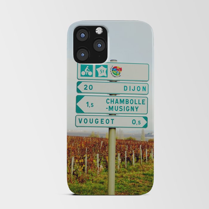 Burgundy cycling tour | Road signs iPhone Card Case
