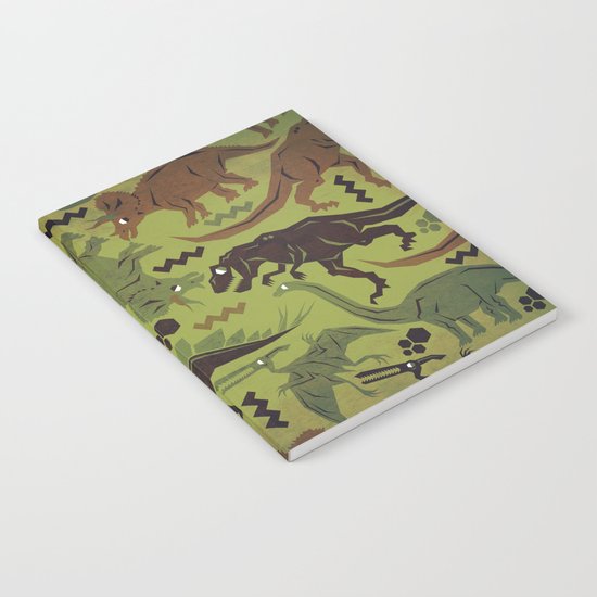 Camouflage Dinosaur Geometric Pattern Notebook
