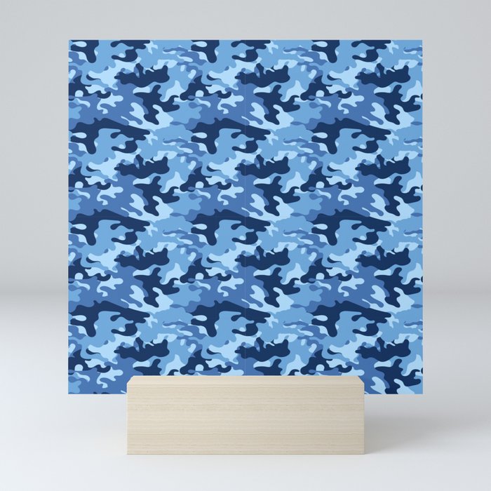 Navy Army camouflage Pattern  Mini Art Print