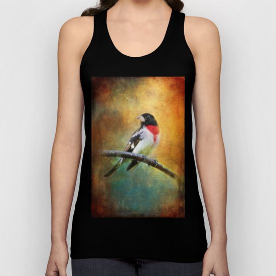 Rose-breasted Grosbeak ~ Ginkelmier Inspired Unisex Tank Top