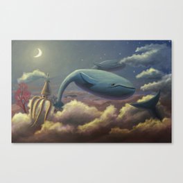 Whale Flight Canvas Print